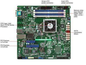مادربرد سرور ازراک (ASRock) مدل C3758D4U-2TP فرم فاکتور MicroATX سوکت SOC