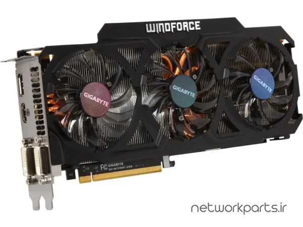 کارت گرافیکی گیگابایت (GIGABYTE) مدل GV-N770OC-2GD پردازنده گرافیکی GeForce-GTX770 حافظه 2 گیگابایت نوع GDDR5