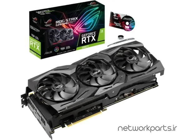 کارت گرافیکی ایسوس (ASUS) مدل RTX2080TI-11G-GAMING پردازنده گرافیکی GeForce-RTX2080Ti حافظه 11 گیگابایت نوع GDDR6