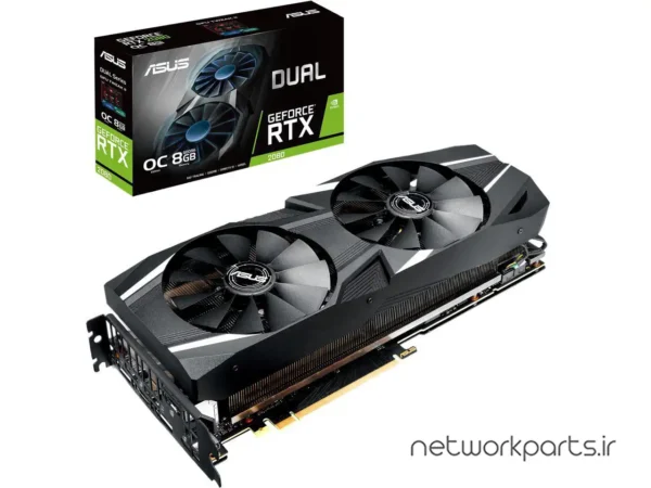 کارت گرافیکی ایسوس (ASUS) مدل DUAL-RTX2080-O8G پردازنده گرافیکی GeForce-RTX2080 حافظه 8 گیگابایت نوع GDDR6
