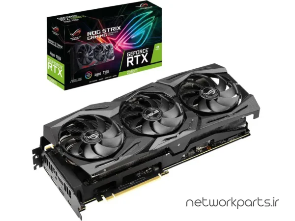 کارت گرافیکی ایسوس (ASUS) مدل RTX2080TI-A11G-GAMING پردازنده گرافیکی GeForce-RTX2080Ti حافظه 11 گیگابایت نوع GDDR6