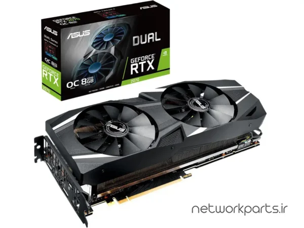 کارت گرافیکی ایسوس (ASUS) مدل DUAL-RTX2070-O8G پردازنده گرافیکی GeForce-RTX2070 حافظه 8 گیگابایت نوع GDDR6