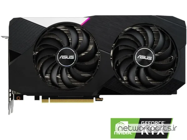 کارت گرافیکی ایسوس (ASUS) مدل DUAL-RTX3060TI-8G پردازنده گرافیکی GeForce-RTX3060Ti حافظه 8 گیگابایت نوع GDDR6