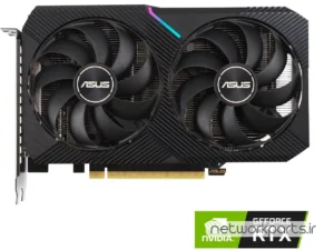 فروشگاه تجهیزات شبکه 7 کارت گرافیکی ایسوس (ASUS) مدل DUAL-RTX3060-O12G پردازنده گرافیکی GeForce-RTX3060 حافظه 12 گیگابایت نوع GDDR6