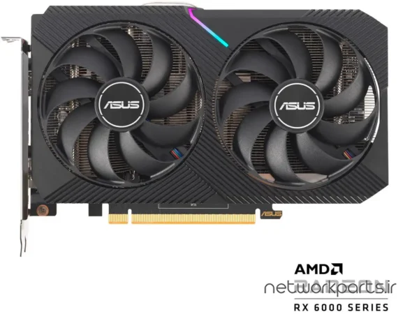 کارت گرافیکی ایسوس (ASUS) مدل DUAL-RX6500XT پردازنده گرافیکی Radeon-RX6500XT حافظه 4 گیگابایت نوع GDDR6