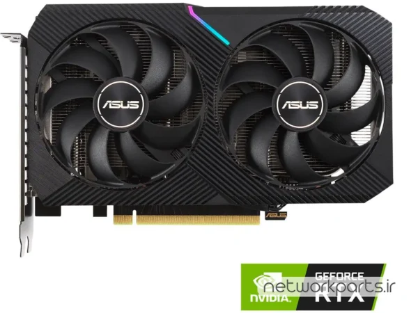 کارت گرافیکی ایسوس (ASUS) مدل DUAL-RTX3050-O8G پردازنده گرافیکی GeForce-RTX3050 حافظه 8 گیگابایت نوع GDDR6