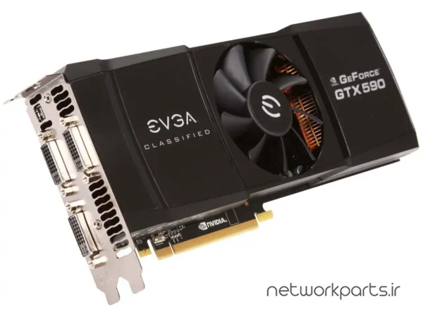 کارت گرافیکی ای وی جی ای (EVGA) مدل 03G-P3-1598-AR پردازنده گرافیکی GeForce-GTX590 حافظه 3 گیگابایت نوع GDDR5