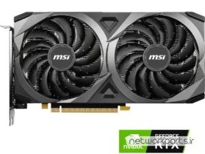 کارت گرافیکی ام اس آی (MSI) مدل RTX3060TI-VENTUS-2X-8G-OCV1-LHR پردازنده گرافیکی GeForce-RTX3060Ti حافظه 8 گیگابایت نوع GDDR6