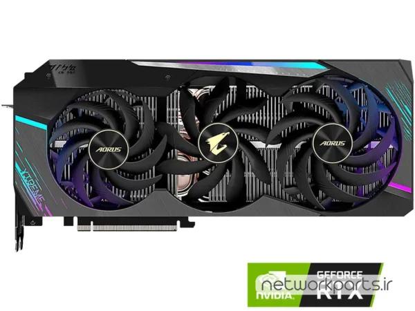 کارت گرافیکی گیگابایت (GIGABYTE) مدل GV-N3080AORUS-X-10GD-REV2.0 پردازنده گرافیکی GeForce-RTX3080 حافظه 10 گیگابایت نوع GDDR6X