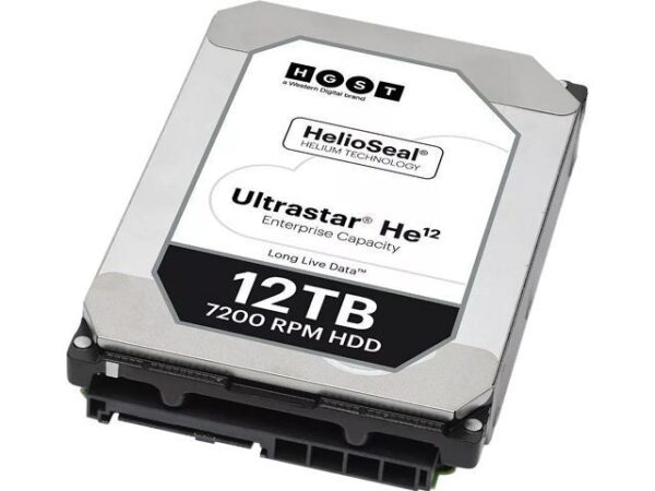 هارد دیسک درایو اینترنال اچ جی اس تی (HGST) مدل HGST ظرفیت 12 ترابایت سرعت 7200RPM رابط SATA