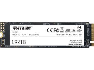 هارد درایو اس اس دی (SSD) پاتریوت (Patriot) مدل P310P192TM28 ظرفیت 1.92 ترابایت فرم فاکتور M.2-2280 رابط NVMe