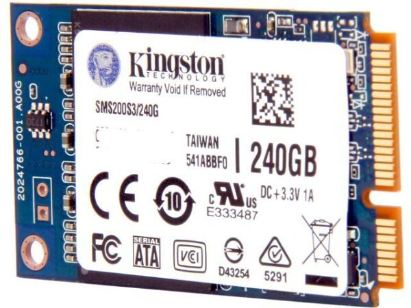 هارد درایو اس اس دی (SSD) کینگستون (Kingston) مدل SMS200S3-240G ظرفیت 240 گیگابایت فرم فاکتور mSATA رابط SATA