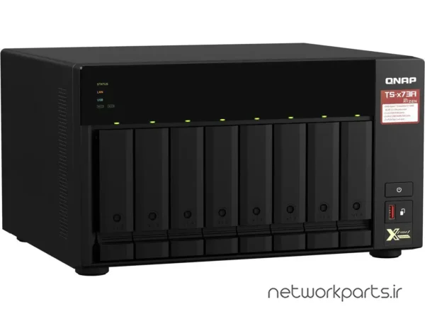 ذخیره ساز تحت شبکه (NAS) کیونپ (Qnap) مدل TS-873A-8G-US بدون هارد درایو دارای 8GB حافظه رم
