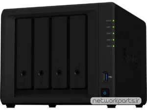 ذخیره ساز تحت شبکه (NAS) سینولوژی (Synology) مدل DS918+ بدون هارد درایو دارای 4GB حافظه رم