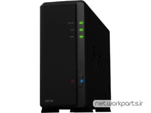 ذخیره ساز تحت شبکه (NAS) سینولوژی (Synology) مدل DS118 بدون هارد درایو دارای 1GB حافظه رم