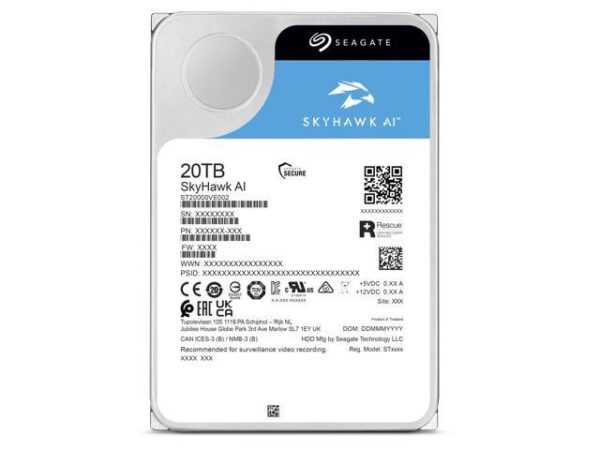 هارد دیسک درایو اینترنال سیگست (Seagate) مدل ST20000VE002 ظرفیت 20 ترابایت سرعت 7200RPM رابط SATA