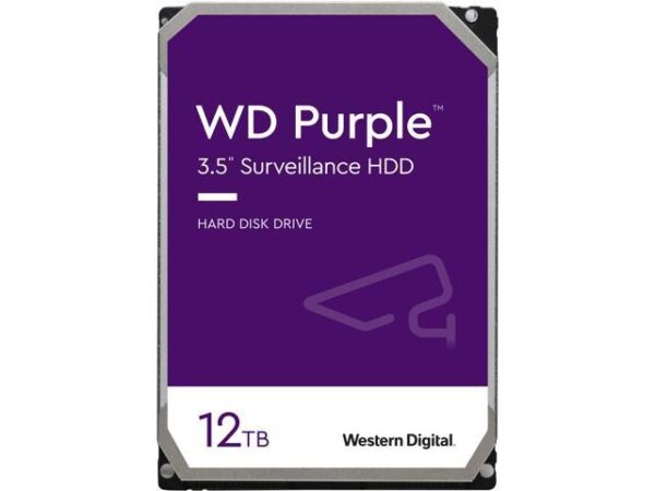 هارد دیسک درایو اینترنال وسترن دیجیتال (Western Digital) مدل WD121PURZ ظرفیت 12 ترابایت سرعت 7200RPM رابط SATA