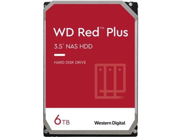 هارد دیسک درایو اینترنال وسترن دیجیتال (Western Digital) مدل WD60EFRX ظرفیت 6 ترابایت سرعت 5400RPM رابط SATA