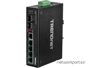 سوییچ ترندنت (TRENDnet) سری Industrial مدل TI-PG62 دارای 6 پورت