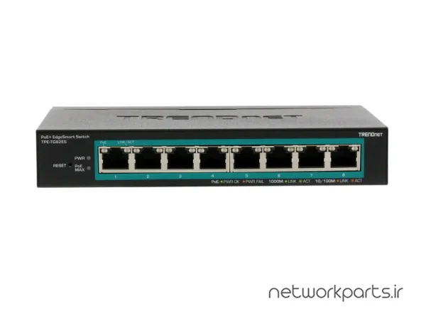 سوییچ ترندنت (TRENDnet) مدل TPE-TG82ES-V1 دارای 8 پورت