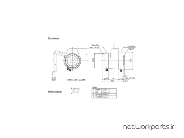 دوربین مدار بسته آنالوگ (Analog) کامپیوتر گنز (Computar Ganz) مدل HG3Z1014FCS