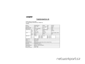 دوربین مدار بسته آنالوگ (Analog) کامپیوتر گنز (Computar Ganz) مدل TG3Z2910AFCS-IR