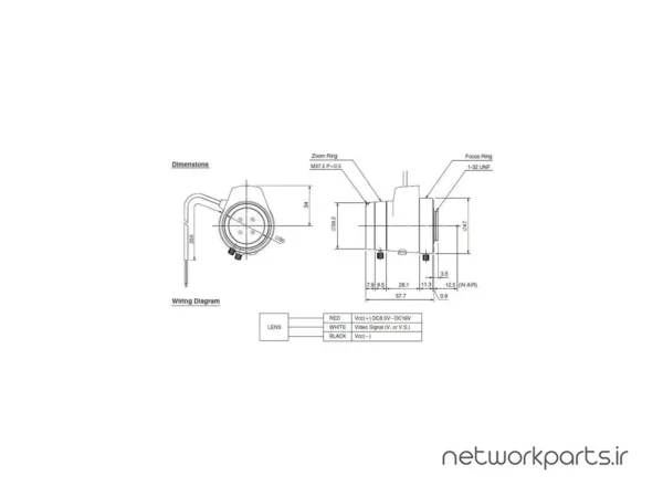 دوربین مدار بسته آنالوگ (Analog) کامپیوتر گنز (Computar Ganz) مدل TG10Z0513AFCS