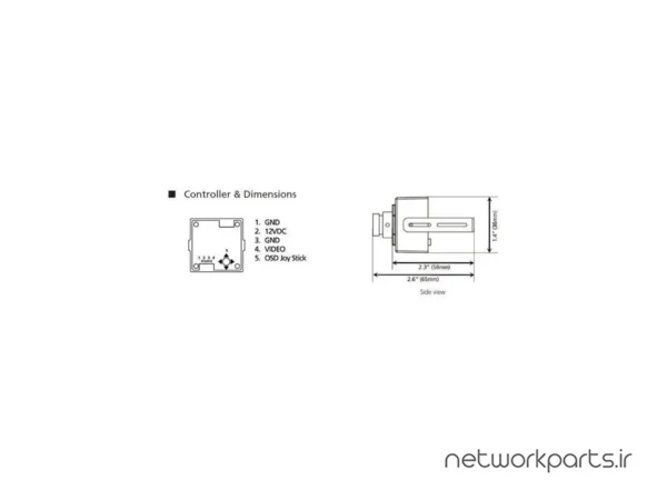 دوربین مدار بسته آنالوگ (Analog) کامپیوتر گنز (Computar Ganz) مدل MCWB-2.9N