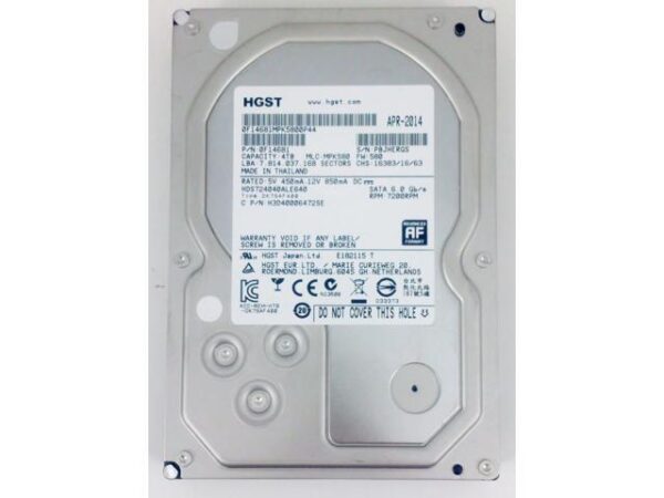 هارد دیسک درایو اینترنال اچ جی اس تی (HGST) مدل Deskstar-7K4000 ظرفیت 4 ترابایت سرعت 7200RPM رابط SATA