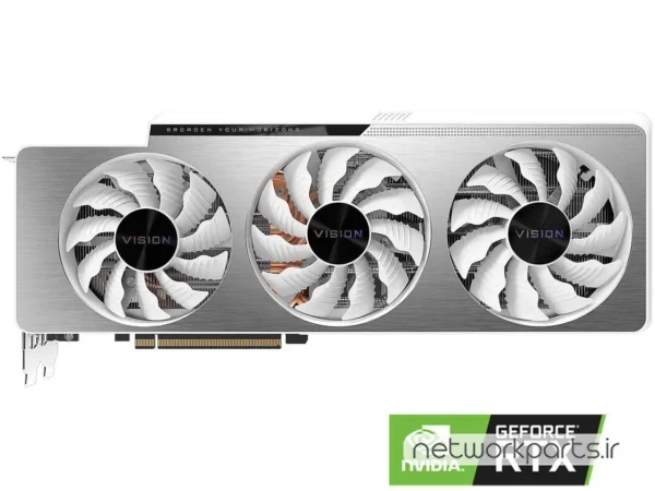 کارت گرافیکی گیگابایت (GIGABYTE) مدل GV-N3080VISION-OC-10GD-REV2.0 پردازنده گرافیکی GeForce-RTX3080 حافظه 10 گیگابایت نوع GDDR6X