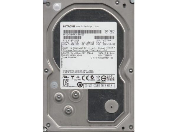 هارد دیسک درایو اینترنال اچ جی اس تی (HGST) مدل 0f12450 ظرفیت 3 ترابایت سرعت 7200RPM رابط SATA
