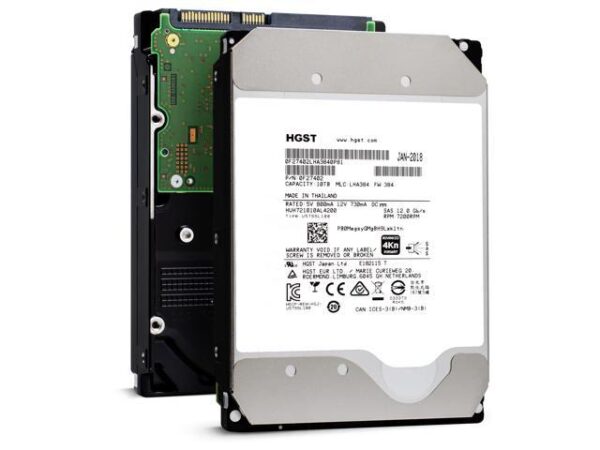 هارد دیسک درایو اینترنال اچ جی اس تی (HGST) مدل HUH721010AL4200 ظرفیت 10 ترابایت سرعت 7200RPM رابط SAS