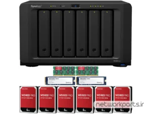 ذخیره ساز تحت شبکه (NAS) سینولوژی (Synology) مدل DS1621XS+ دارای 24TB (6x 4TB) هارد درایو و 32GB حافظه رم
