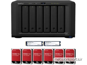 ذخیره ساز تحت شبکه (NAS) سینولوژی (Synology) مدل DS1621XS+ دارای 60TB (6x 10TB) هارد درایو و 8GB حافظه رم