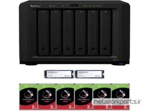 ذخیره ساز تحت شبکه (NAS) سینولوژی (Synology) مدل DS1621+ دارای 12TB (6x 2TB) هارد درایو و 4GB حافظه رم