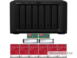 ذخیره ساز تحت شبکه (NAS) سینولوژی (Synology) مدل DS1621+ دارای 84TB (6x 14TB) هارد درایو و 8GB حافظه رم