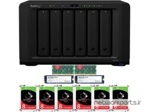 ذخیره ساز تحت شبکه (NAS) سینولوژی (Synology) مدل DS1621+ دارای 48TB (6x 8TB) هارد درایو و 32GB حافظه رم