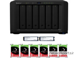 ذخیره ساز تحت شبکه (NAS) سینولوژی (Synology) مدل DS1621+ دارای 48TB (6x 8TB) هارد درایو و 4GB حافظه رم