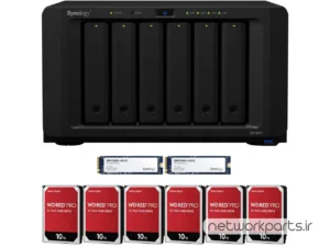 ذخیره ساز تحت شبکه (NAS) سینولوژی (Synology) مدل DS1621+ دارای 60TB (6x 10TB) هارد درایو و 4GB حافظه رم