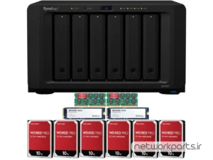 ذخیره ساز تحت شبکه (NAS) سینولوژی (Synology) مدل DS1621+ دارای 60TB (6x 10TB) هارد درایو و 32GB حافظه رم