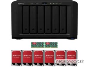 ذخیره ساز تحت شبکه (NAS) سینولوژی (Synology) مدل DS1621+ دارای 60TB (6x 10TB) هارد درایو و 8GB حافظه رم