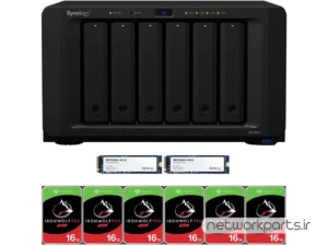 ذخیره ساز تحت شبکه (NAS) سینولوژی (Synology) مدل DS1621+ دارای 96TB (6x 16TB) هارد درایو و 4GB حافظه رم