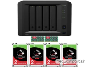 ذخیره ساز تحت شبکه (NAS) سینولوژی (Synology) مدل DVA3221 دارای 8TB (4x 2TB) هارد درایو و 32GB حافظه رم