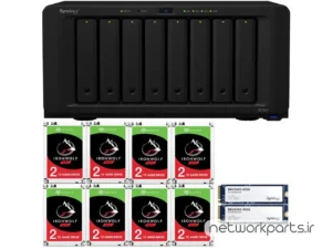 ذخیره ساز تحت شبکه (NAS) سینولوژی (Synology) مدل DS1821+ دارای 16TB (8x 2TB) هارد درایو و 4GB حافظه رم