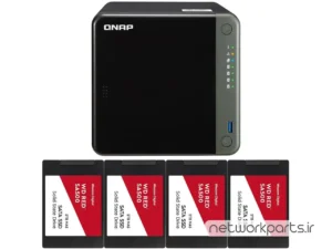 ذخیره ساز تحت شبکه (NAS) کیونپ (Qnap) مدل TS-453D دارای 8TB (4x 2TB) هارد درایو و 4GB حافظه رم