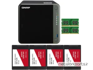 ذخیره ساز تحت شبکه (NAS) کیونپ (Qnap) مدل TS-453D دارای 8TB (4x 2TB) هارد درایو و 8GB حافظه رم