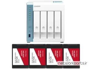 ذخیره ساز تحت شبکه (NAS) کیونپ (Qnap) مدل TS-431K دارای 4TB (4x 1TB) هارد درایو و 1GB حافظه رم