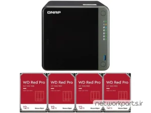 ذخیره ساز تحت شبکه (NAS) کیونپ (Qnap) مدل TS-453D دارای 48TB (4x 12TB) هارد درایو و 4GB حافظه رم
