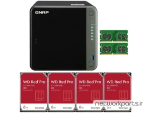 ذخیره ساز تحت شبکه (NAS) کیونپ (Qnap) مدل TS-453D دارای 24TB (4x 6TB) هارد درایو و 8GB حافظه رم