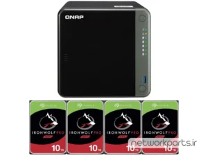 ذخیره ساز تحت شبکه (NAS) کیونپ (Qnap) مدل TS-453D دارای 40TB (4x 10TB) هارد درایو و 4GB حافظه رم